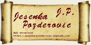 Jesenka Pozderović vizit kartica